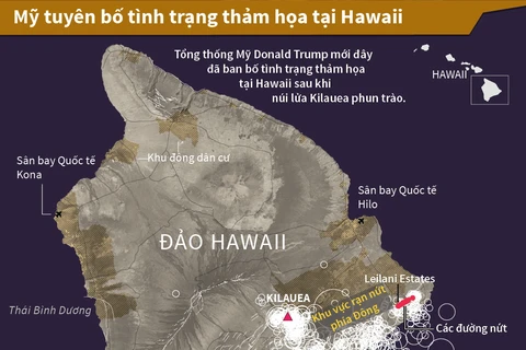 [Infographics] Mỹ tuyên bố tình trạng thảm họa tại Hawaii