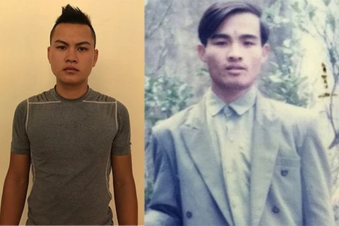 Hai bố con Phạm Thanh Sơn (trái) và Phạm Văn Xương (phải). (Ảnh cơ quan công an cung cấp)