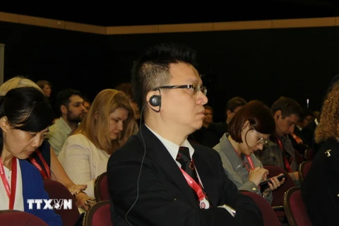 Phó Tổng giám đốc TTXVN Lê Quốc Minh tham dự hội nghị. (Ảnh Dương Trí/TTXVN)