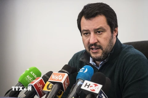 Lãnh đạo đảng Liên đoàn phương Bắc, Matteo Salvini. (Nguồn: AFP/TTXVN)