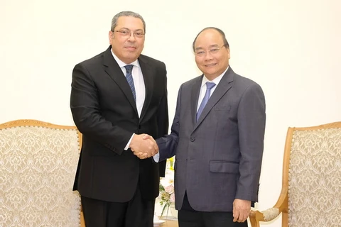 Thủ tướng Nguyễn Xuân Phúc cùng tân Đại sứ Ai Cập. (Nguồn: baochinhphu.vn)