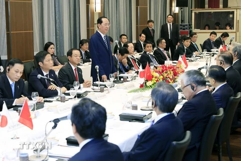 Chủ tịch nước Trần Đại Quang phát biểu tại buổi đối thoại. (Ảnh: Nhan Sáng/TTXVN)