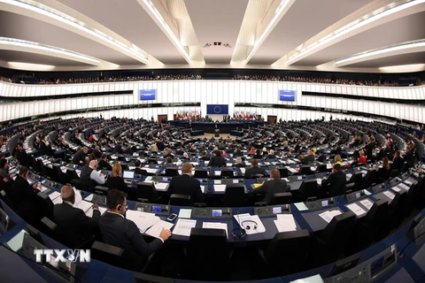 Toàn cảnh cuộc họp Nghị viện châu Âu tại Strasbourg, miền đông Pháp. (Nguồn: AFP/TTXVN)