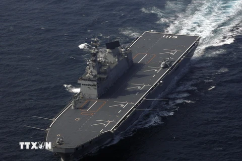 Tàu đổ bộ tấn công Dokdo của Hải quân Hàn Quốc trong một cuộc diễn tập. (Nguồn: AFP/TTXVN)