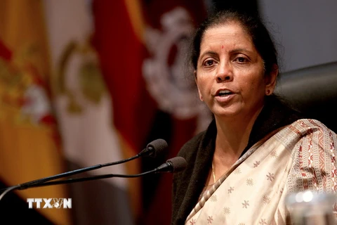 Bộ trưởng Quốc phòng Ấn Độ Nirmala Sitharaman. (Nguồn: AFP/TTXVN)