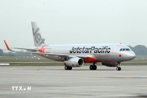 Máy bay của Jetstar Pacific. (Ảnh: Huy Hùng/TTXVN)