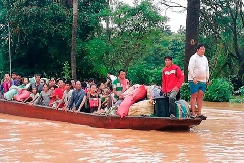 Trận lụt do vỡ đập thủy điện ở Lào đã khiến khoảng 1.300 hộ dân bị ảnh hưởng (Nguồn: Agencies)