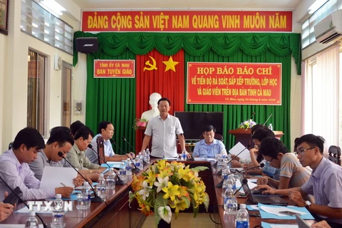 Quang cảnh buổi họp báo. (Ảnh: Huỳnh Thế Anh/TTXVN)