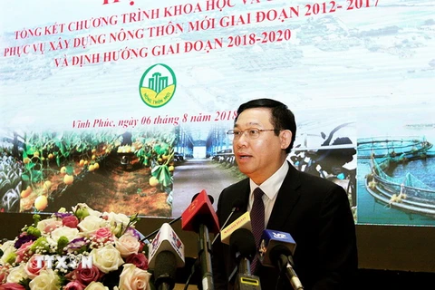 Phó Thủ tướng Vương Đình Huệ phát biểu kết luận chỉ đạo hội nghị. (Ảnh: Nguyễn Dân/TTXVN)