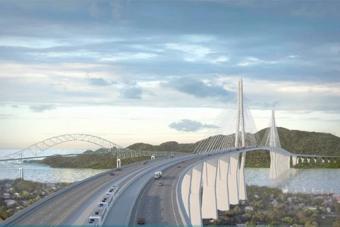 Phối cảnh cây cầu thứ 4 trên kênh đào Panama. (Nguồn: critica.com.pa)