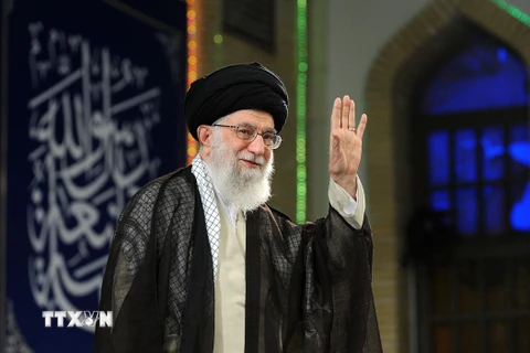 Đại giáo chủ Iran Ali Khamenei trong một sự kiện ở Tehran. (Nguồn: AFP/TTXVN)