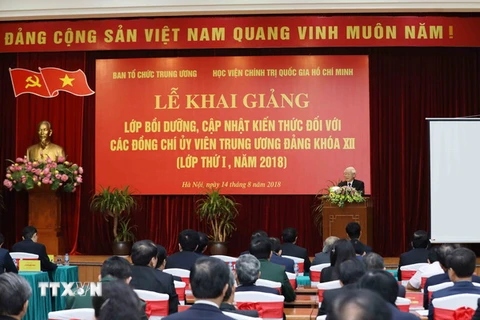 Quang cảnh Lễ khai giảng. (Ảnh: Phương Hoa/TTXVN)