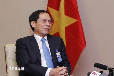 Thứ trưởng Thường trực Bộ Ngoại giao Bùi Thanh Sơn. (Ảnh: Lâm Khánh/TTXVN)