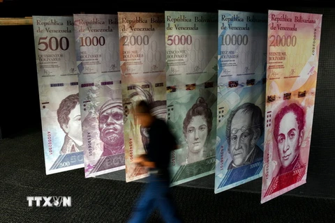 Đồng tiền Bolivar của Venezuela. (Nguồn: AFP/TTXVN)