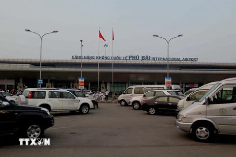 Mặt trước Cảng hàng không Quốc tế Phú Bài. (Ảnh: Quốc Việt/TTXVN)