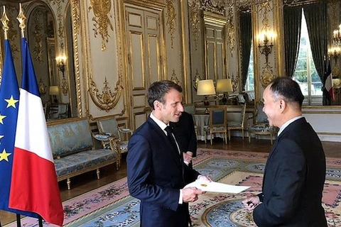 Đại sứ Nguyễn Thiệp trình Thư ủy nhiệm lên Tổng thống Pháp Macron