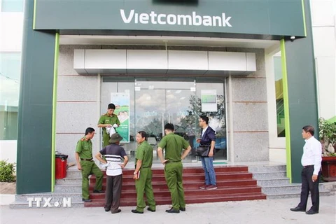 Phòng giao dịch Ninh Hòa thuộc Vietcombank chi nhánh Khánh Hòa. (Ảnh: Tiên Minh/TTXVN) 