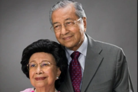Vợ chồng Thủ tướng Malaysia Mahathir Mohamad.