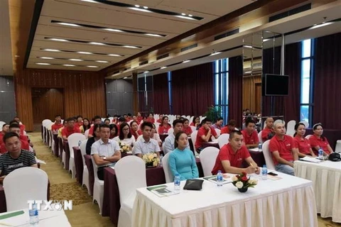 Chương trình Đại hội trao đổi kinh nghiệm hướng dẫn Liên minh miền Bắc mùa thu năm 2018 có sự tham gia của người nước ngoài đã diễn ra trái phép tại Móng Cái, Quảng Ninh. (Nguồn: TTXVN phát)