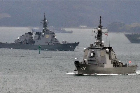 Tàu Aegis của Lực lượng phòng vệ Nhật Bản. (Nguồn: AFP/TTXVN)