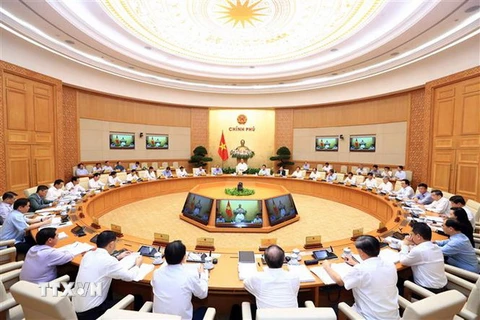 Quang cảnh Phiên họp Chính phủ thường kỳ tháng 9/2018. (Ảnh: Thống Nhất/TTXVN)