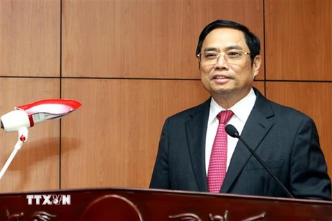 Ông Phạm Minh Chính, Uỷ viên Bộ Chính trị, Bí thư Trung ương Đảng, Trưởng Ban Tổ chức Trung ương. (Ảnh: Thế Duyệt/TTXVN)