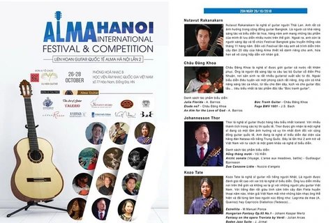 Festival guitar quốc tế Alma Hà Nội sẽ diễn ra vào cuối tháng 10