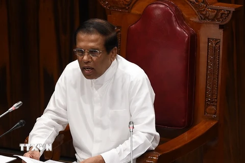 Tổng thống Sri Lanka Maithripala Sirisena. (Nguồn: AFP/TTXVN)