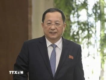 Bộ trưởng Ngoại giao Triều Tiên Ri Yong-ho tại thủ đô Bình Nhưỡng. (Nguồn: Kyodo/TTXVN)