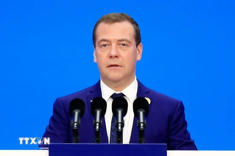 Thủ tướng Liên bang Nga Dmitry Anatolyevich Medvedev. (Nguồn: AFP/ TTXVN)