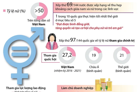 [Infographics] Nỗ lực thực hiện các mục tiêu bình đẳng giới