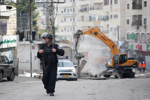 Israel phá hủy 20 tòa nhà thương mại ở trại tị nạn Shufat, Đông Jerusalem. (Nguồn: Getty)