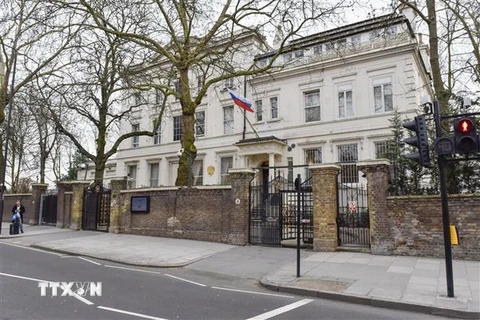 Đại sứ quán Nga tại London, Anh. (Nguồn: THX/TTXVN)
