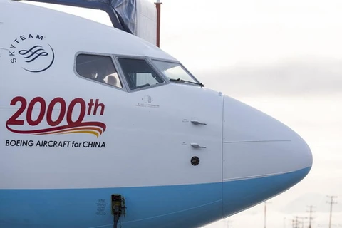 Chiếc Boeing thứ 2.000 cho Trung Quốc. (Nguồn: Boeing Company)