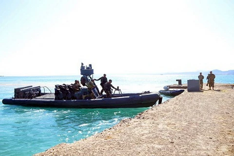 Hải quân Ai Cập và Pháp tập trận chung. (Nguồn: ahram.org.eg)