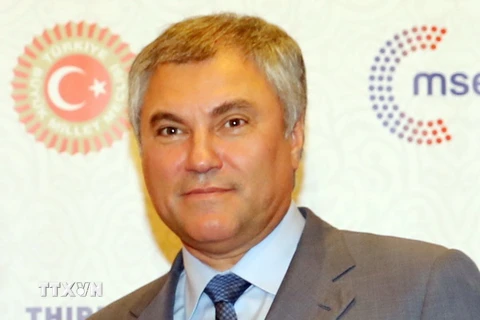 Chủ tịch Duma Quốc gia Nga Vyacheslav Viktorovich Volodin. (Ảnh TTXVN phát)