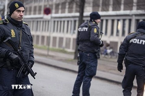 Cảnh sát Đan Mạch tuần tra ở Copenhagen. (Nguồn: AFP/TTXVN)