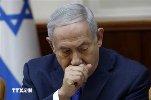 Thủ tướng Israel Benjamin Netanyahu tại cuộc họp nội các tuần ở Jerusalem ngày 2/12. (Nguồn: AFP/TTXVN)