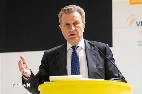 Ủy viên EU phụ trách vấn đề ngân sách Guenther Oettinger. (Nguồn: AFP/TTXVN)