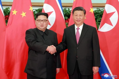 Nhà lãnh đạo Triều Tiên Kim Jong-un và Chủ tịch Trung Quốc Tập Cận Bình. (Nguồn: nationalinterest.org)