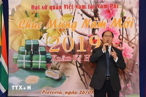 Đại sứ Việt Nam tại Nam Phi Vũ Văn Dũng phát biểu. (Ảnh: Phi Hồng/TTXVN)