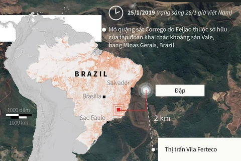 Vụ vỡ đập tại Brazil: Chạy đua thời gian để tìm kiếm người mất tích