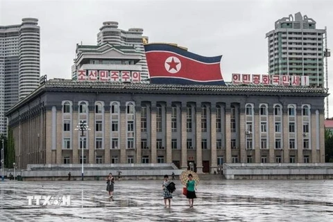 Quảng trường Kim Nhật Thành ở thủ đô Bình Nhưỡng của Triều Tiên. (Nguồn: Getty Images/TTXVN)