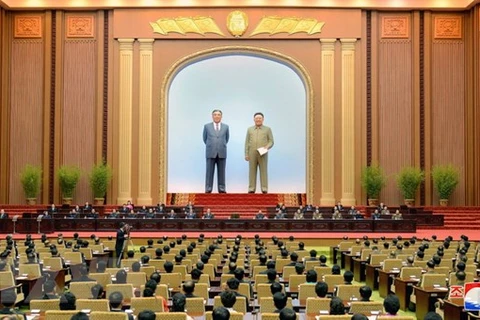 Toàn cảnh một phiên họp Quốc hội Triều Tiên ở Bình Nhưỡng. (Nguồn: YONHAP/TTXVN)