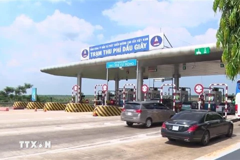 Trạm thu phí cao tốc Long Thành-Dầu Giây, nơi xảy ra vụ cướp. (Ảnh: Sỹ Tuyên/TTXVN)