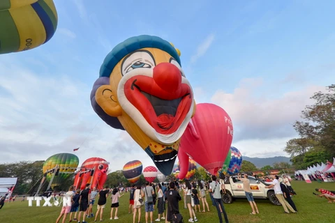 Lễ hội khinh khí cầu diễn ra trong hai ngày 9-10/2 ở Penang, Malaysia. (Nguồn: THX/TTXVN)