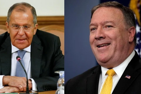 Ngoại trưởng Mỹ Mike Pompeo và người đồng cấp Nga Sergey Lavrov. (Nguồn: chinadaily.com.cn)