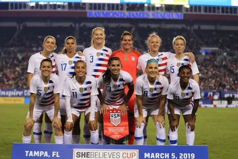 Các cầu thủ đội tuyển bóng đá nữ của Mỹ. (Nguồn: Getty Images)