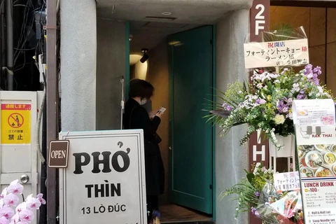 Nhà hàng Phở Thìn Tokyo. (Ảnh: PV/Vietnam+)