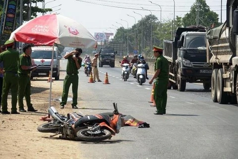 Hiện trường vụ tai nạn. (Nguồn: baoquangngai.vn)